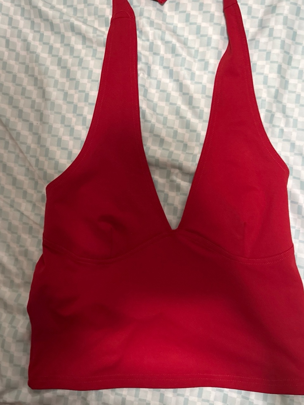 Red Plunge Bralette Top - Women's